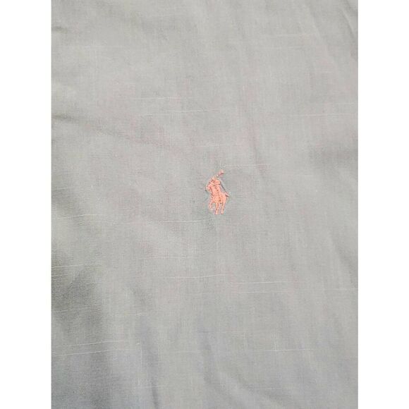 Polo ralph lauren Linen blend 3XLT TALL Blue Mens button up shirt Pink Pony SS - Picture 3 of 10